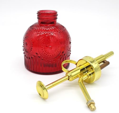 Glass Plant Mister Spray Bottle, 230ML Vintage Plant Spritzer, Succulent Watering Bottle Glass with Top Pump, Small Plants Sprayer Watering Can for Indoor Outdoor House(Red) - Image 6