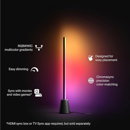 Philips Hue Play Table Lamp, RGBWWIC LED, 23.6", 1-Pack - Image 2