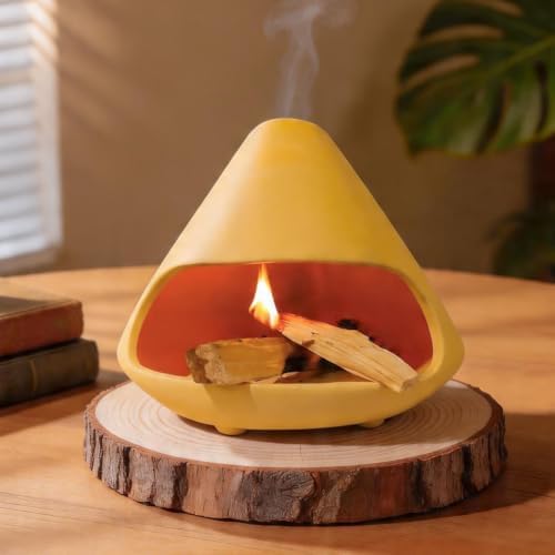 MOUGIGI Unique Zongzi Shaped Clay Smudge Bowl, Palo Santo Holder for Sage by MOUGIGI