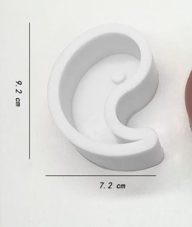 Candle Molds - Silicone Mold for Candles Making, DIY 3D Moulds for Soy Wax, Beeswax, Scented Candle, Valentine's Day Gifts (Tai-ji) - Image 6
