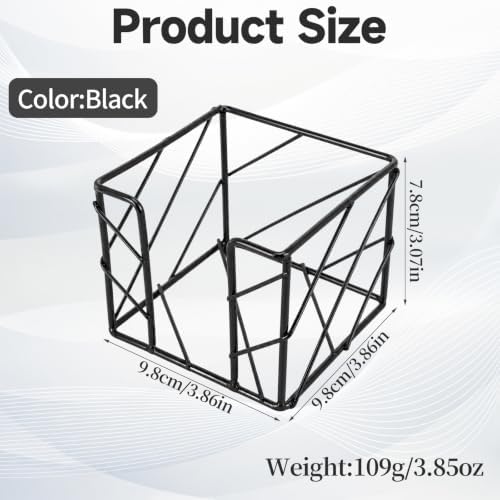 Sticky Note Holder with Iron Cutout，3.8x3.8 Inches, Gold Desk Accessories - Image 2