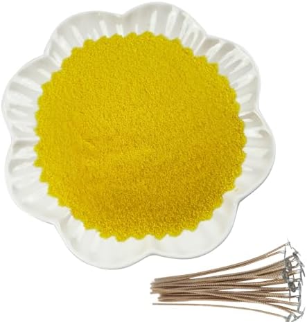 CoolCrafts Sand Wax Candle with Wicks 2 LB Pearled Sand Candle Bulk for Candle Making, Wedding Decor, Crafts - Yellow by CoolCrafts