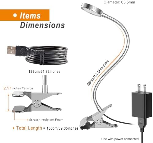 LEPOWER Clip on Light, Book Reading Lamp for Desk, Bed Headboard and Dorm - Image 6