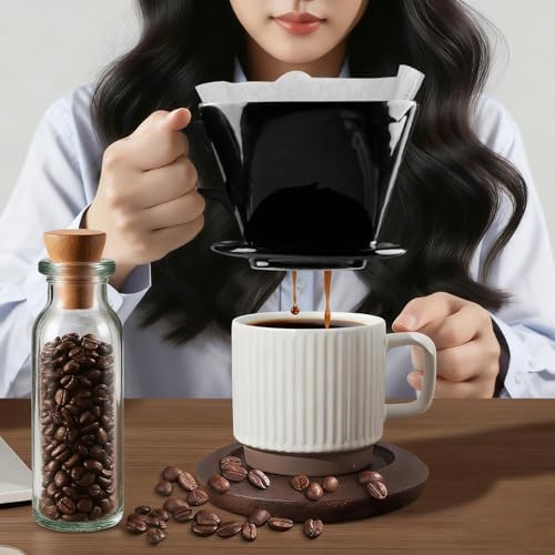 Ceramic Pour Over Coffee Dripper, V-Shaped Coffee Filter Cone - Image 2