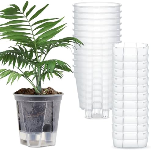 Wonderjune Self Watering Planter, 4.72'', Clear, 12 Pcs by Wonderjune