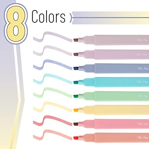 Mr. Pen- Aesthetic Highlighters No Bleed, 8 Pack, Candy Colors | Chisel Tip, Cute Highlighters Assorted Colors for Journaling, Highlighting, Underlining, Fast Dry, Back to School Supplies - Image 2