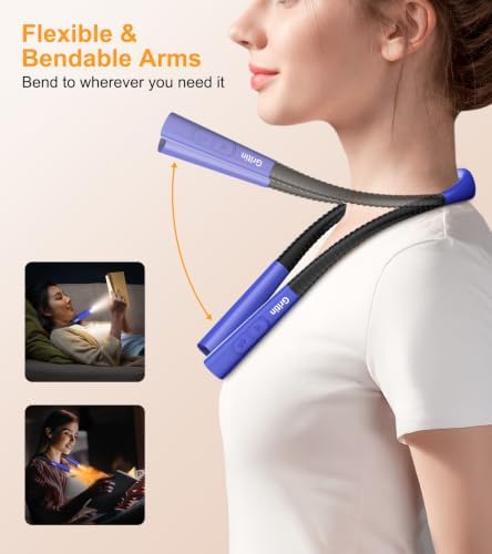 Gritin Book Light, Eye Caring 4-Color&5-Brightness Neck Light Reading Light - Image 6