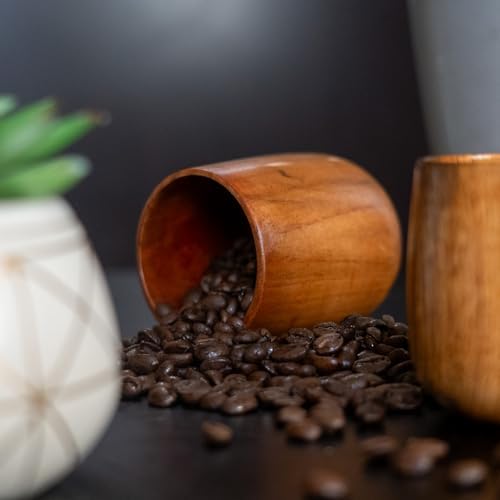 Wooden Coffee Mug for Hot and Cold Drinks, Classy Design (4) - Image 3