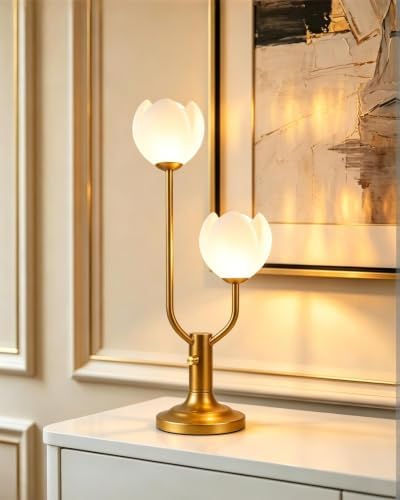 Lightdot Flower Table Lamp Dimmable Floral Modern Nightstand Lamp by LightdotLighting