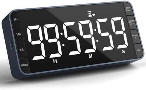 Large 7.8" Digital Timer with LED Display, Magnetic for Kitchen & Classroom by MeesMeek