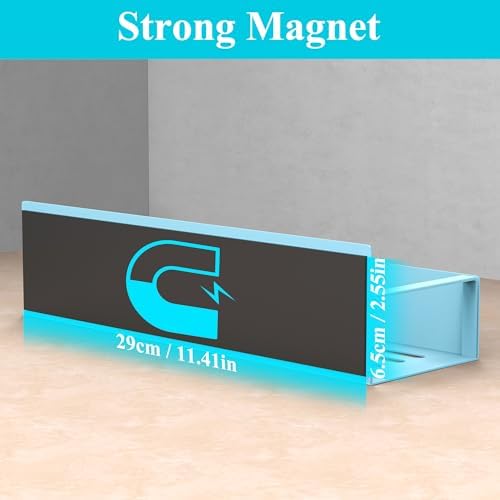 HuggieGems Metal Magnetic Spice Rack for Refrigerator Blue, 6 Pack - Image 3