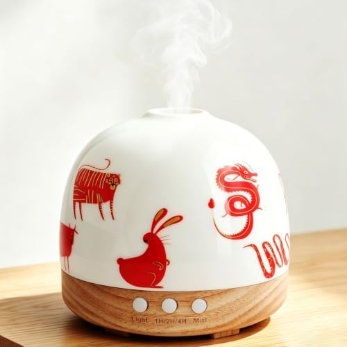 300ML Ceramic Essential Oil Diffuser for Home by Slmiracle