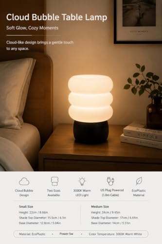 Cloud Bubble Small Table Lamp, Modern Decorative Ambient Night Light - Image 3