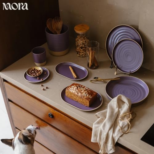 Mora Ceramic Decorative Tray - 10.6in Dish for Jewelry, Soap Dispenser, Perfume, Makeup, Accessories, Candle, in the Bathroom Vanity, Bedside, or Kitchen Counter. Cute Organizers - Nebula - Image 5