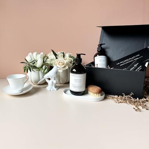Elegant Ceramic Kitchen Sink Caddy, Bathroom Countertop Tray, Ceramic Vanity Tray - Durable, Heat-Resistant Design for Keys, Jewelry, and More - Dishwasher Safe, 7.5" x 4.1" x 0.8" - Image 6