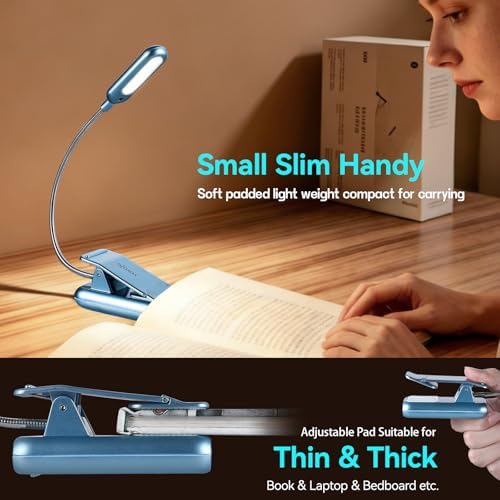 VAVOFO Rechargeable Reading Light, Clip on Book Light for Reading in Bed - Image 5