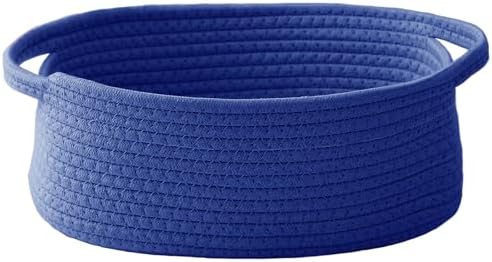 JMvicyroam Small Woven Basket, Empty Gift Basket, Navy Blue/1 Pack by JMvicyroam