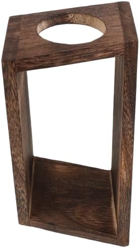 Toyvian Single Tube Wood Vase Stand for Hydroponic Plant Propagation by Toyvian