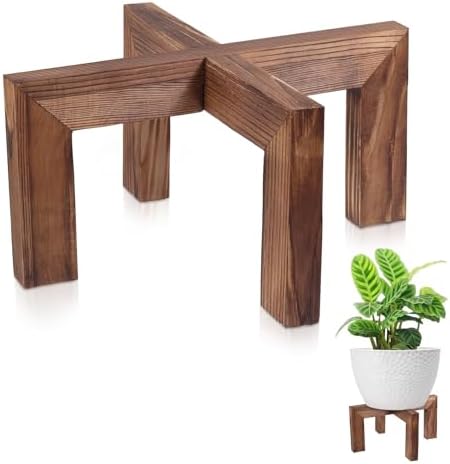 Vigordream Plant Stand, Indoor/Outdoor Wood Plant Holder, Flower Pot Stand by Vigordream