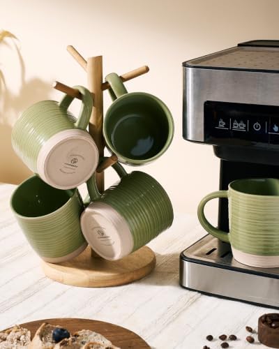 famiware Coffee Mugs Set of 8, 13 oz Mug Set, Ceramic Cup Set with Handle - Image 6