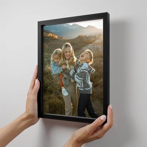 Mixtiles Official - Custom Photo Tiles - Magnetic Wall Frames - Adhesive Sticker, no Nails - Personalized Printed Photos - Various Sizes and Frames - 8x11-1-Tile - Normal Black