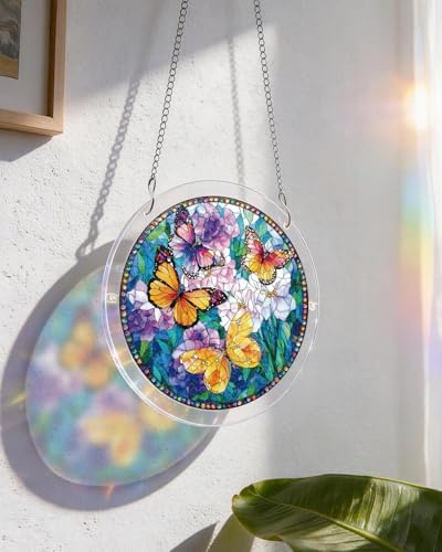 Acrylic Jigsaw Puzzle Suncatcher - Butterfly Garden - Image 6