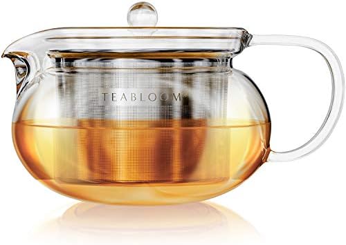Teabloom Kyoto 2-in-1 Tea Kettle and Tea Maker – Glass Teapot with Removable Loose Tea Infuser – Tea Connoisseur's Choice by Teabloom
