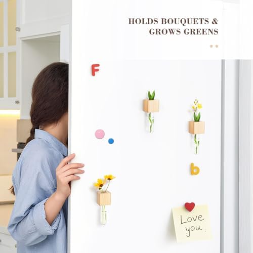 Magnetic Test Tube Flower Vases for Refrigerator, Set of 2 - Image 6