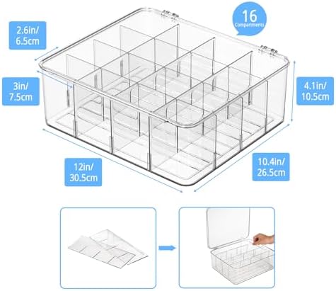 Tea Bag Organizer With Lid: Large Tea Box for Tea Organizer And Storage - Image 3