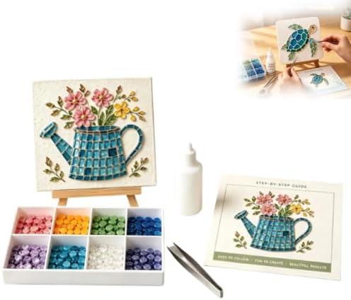 Cottage Garden Mosaic DIY Kit – Watering Can Mosaic Art Kit，Teapots by Unknown