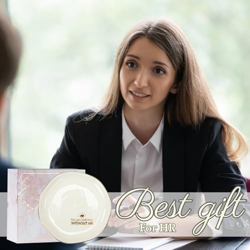 InnoBeta HR Gifts for Women Human Resources Staff, Ceramic Jewelry Tray Decorative Trinket Dish for Rings Earring - Image 6