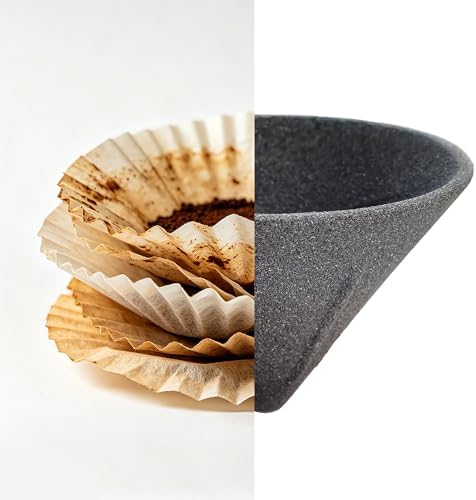 Reusable Drip Ceramic Coffee Filter With Premium Bamboo Tray, High Temperature Resistant, No Paper Pour Over Coffee Makers, Large Capacity for Home-Office-Travel Coffee Brewing - Image 7