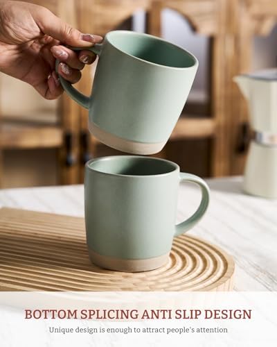 famiware Coffee Mugs Set of 4, Milkyway 13 oz Ceramic Cup Set with Handle - Image 2