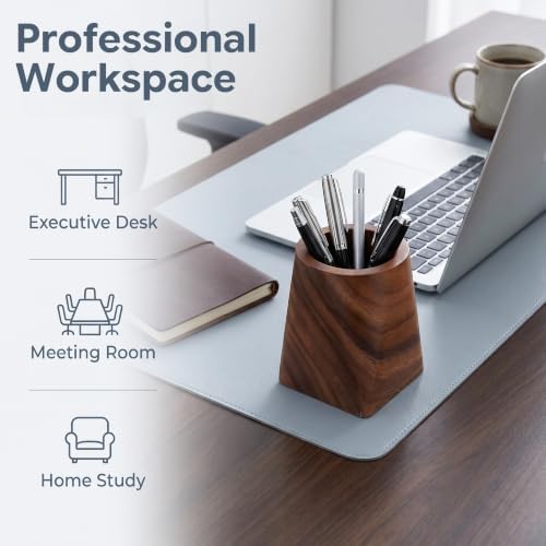 Walnut Wood Pen Holder, Office Desk Pencil Holder - Image 4