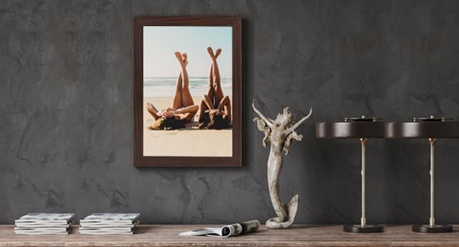 5x7 Picture Frames Brown Woodgrain,Made of Real Glass for 5x7 Rustic Natural Wood Frames Set of 3, Poster/Art Frames,Wall Tabletop Display Gallery Family Memorial Pic Frame Gift