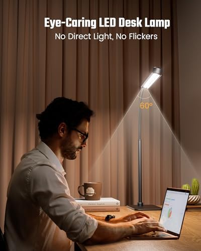 SUPERDANNY Eye-Caring LED Desk Lamp Work Lamp Office Lamp with Base - Image 2