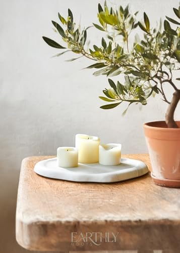 Natural Marble Trinket Tray – 9"x6" Cloud Shaped Decorative Dish for Jewelry, Keys, Perfume, Cosmetics, Vanity, Bathroom, Candle, Kitchen & Countertop | Stone Catchall or Gift (Rainy White) - Image 5