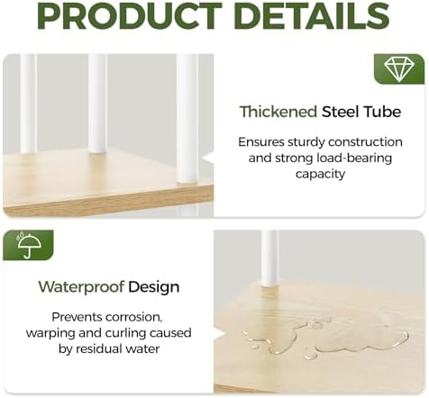 Bamworld Plant Stand 5 Tier Corner Shelf for Multiple Plants White - Image 5