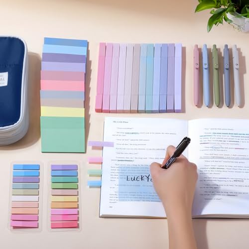 49Pcs Book Annotation Kit Aesthetic School Supplies with Pencil Case - Image 2