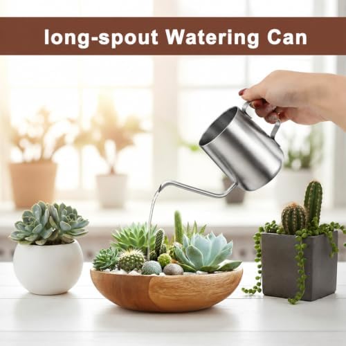 Plant Watering Can, 12 oz / 350 ml Stainless Steel Indoor Plants - Image 5