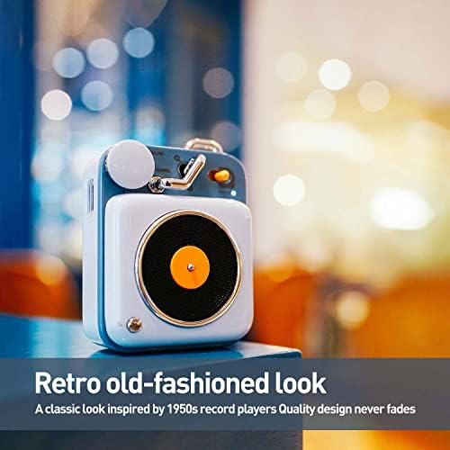 Muzen Mini Bluetooth Speaker, Button Small Cute Portable Metal Retro Wireless Speaker with Loud Volume Great Sound and Portable Lanyard & Gift Bag for Office Classic Vintage Decor - Image 5