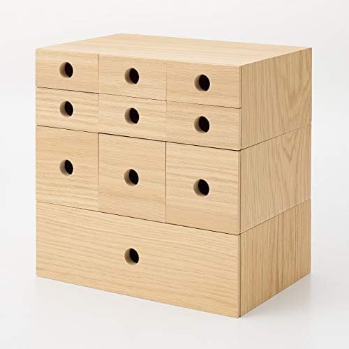 MUJI 82603316 Wooden Accessory Storage, 1 Tier, Approx. Width 9.9 x Depth 6.7 x Height 3.3 inches (25.2 x 17 x 8.4 cm) - Image 5