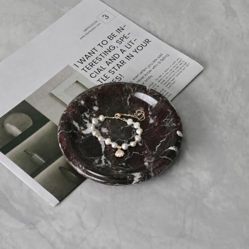 ZSHAWN Jewelry Dish 5.5", Trinket Dish for Ring Earring, Gift for Woman Daugther (Purple Marble) - Image 7