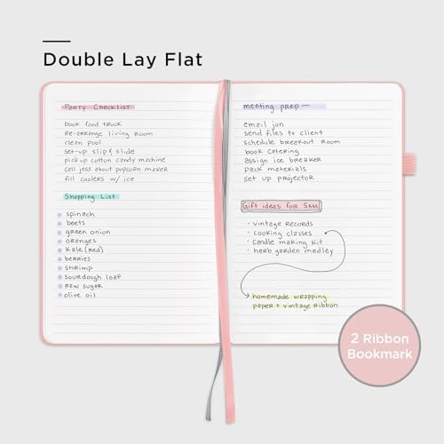 &And Per Se Lined Hardcover Notebook – A5 5.7"x8" College Ruled, 160 Pages, 100gsm Thick Paper – Aesthetic Journal for Women, Gift-Ready Planner, Everyday Writing Notebook (Blush) - Image 4