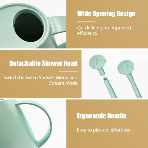 60 oz Watering Can, Small Watering Can for Indoor Plants with Long Spout - Image 5
