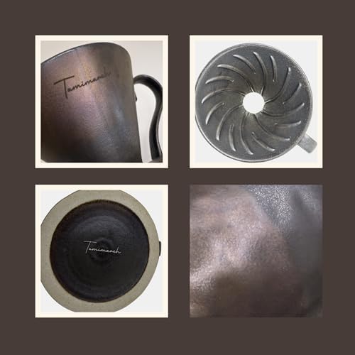 Artistic Handcrafted Ceramic Pour Over Coffee Set (Shadow) - Image 4