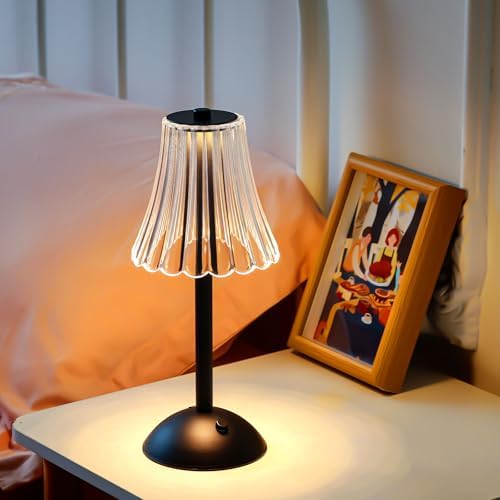 Liliful 6 Pcs Cordless Table Lamp LED Touch, Black, Rose Style - Image 5