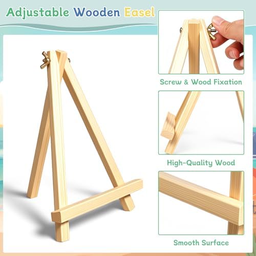 26 Set 8x10Inch Canvas and Easel Set, 164pcs Painting Supplies Kit - Image 5