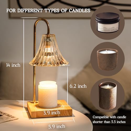 Marycele Candle Warmer Lamp with Timer, Dimmable Flower Wax Melter for Home - Image 4