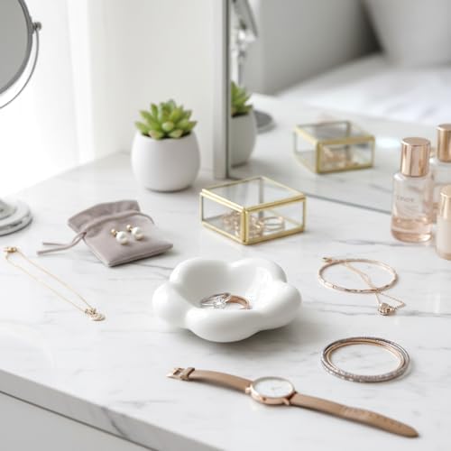 White Cloud Shape Ring Dish Jewelry Tray Organizer - Image 5